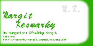 margit kesmarky business card