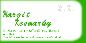 margit kesmarky business card